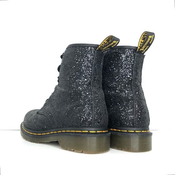 Dr Martens Black Chunky Glitter 1460 Farrah Ankle Boots Women’s 5 Shoes - Picture 6 of 12